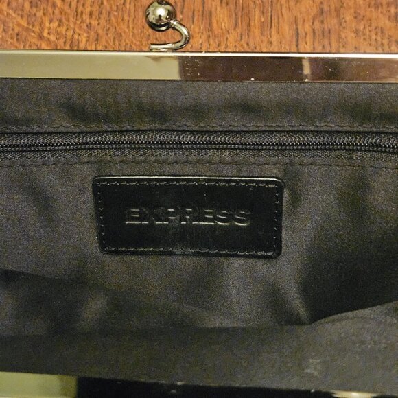 Black Velvet Embroidered Beaded Clutch Purse - Picture 3 of 6